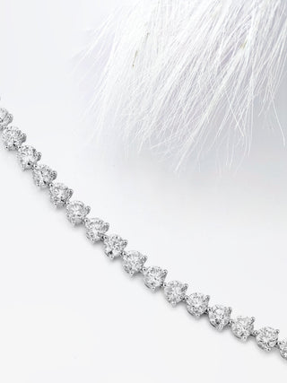 Pulsera de diamantes de moissanita de corte redondo de 10,71 ct para mujer