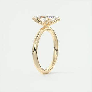 1.5ct Marquise Shaped F- VS1 Diamond Solitaire Setting Engagement Ring