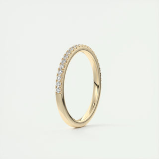 0.18 CT Round EF- VVS Diamond Half Eternity Wedding Band