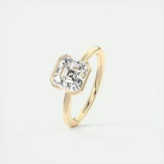 Anillo de compromiso con diamante Asscher de 2 ct engastado en solitario F-VS1