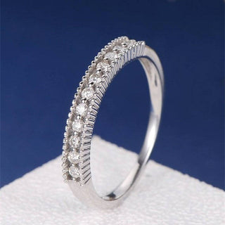 Round Brilliant Cut Channel Set Half Eternity Wedding Band