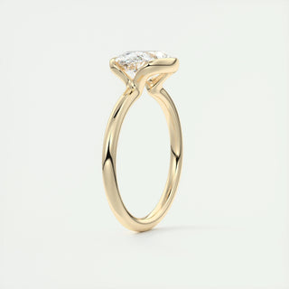 1.0-3.0 ct Oval Cut Diamond Solitaire Engagement Ring With