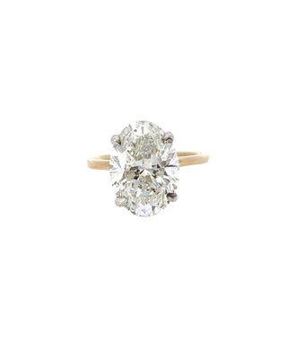 Bague de fiançailles solitaire en diamant ovale CVD de 2,0 à 5,02 ct