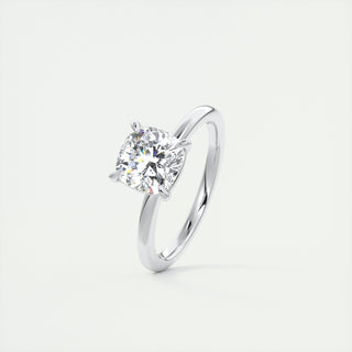 2CT Cushion Cut Moissanite Solitaire Prong Engagement Ring - ELITE CARAT