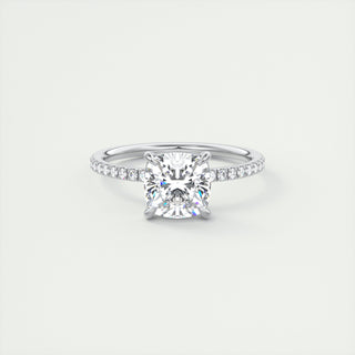 2CT Cushion Cut Diamond Moissanite Prong Engagement Ring - ELITE CARAT