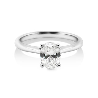 Bague de fiançailles solitaire en diamant ovale CVD de 1,22 à 3,50 ct