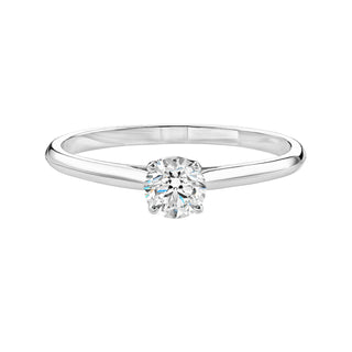 Bague de fiançailles solitaire en moissanite de forme ronde de 0,30 ct