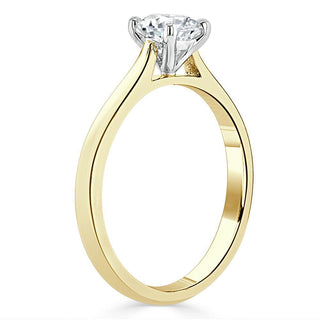 Bague de fiançailles avec solitaire en moissanite taille radiant de 1,0 ct