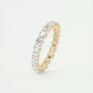 2.1 TCW Round CVD Diamond Full Eternity Wedding Band