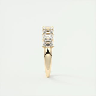 1.80 Emerald Cut Half Eternity Moissanite Bridal Wedding Band