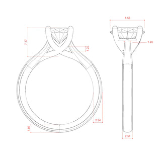 Bague de fiançailles solitaire en moissanite à taille ovale de 1,33 ct