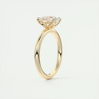 1.5ct Oval Shaped F- VS1 Diamond Solitaire Setting Engagement Ring