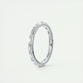 1.02 Baguette Cut Bar Setting Moissanite Bridal Wedding Band