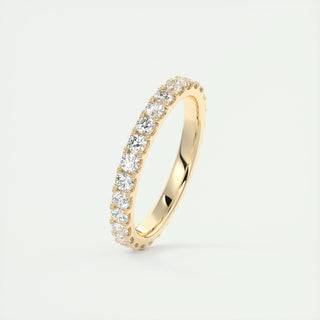 0.84 CT Round EF- VVS Diamond Full Eternity Stackable Wedding Band