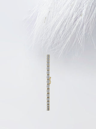 Pulsera de tenis con diamantes de moissanita ovalados de 5,0 ct en oro amarillo de 14 quilates