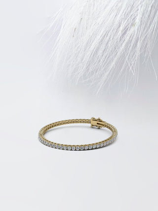 Pulsera de tenis con diamantes redondos y moissanita de 5,94 ct para ella