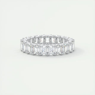 4.6 TCW Emerald CVD Diamond Full Eternity Wedding Band