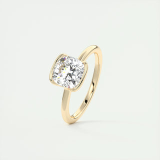 2ct Cushion F- VS1 Diamond Solitaire Engagement Ring