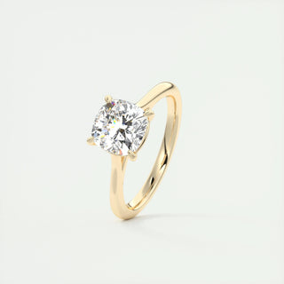 1.0 -3.0ct Cushion Diamond Solitaire Engagement Ring