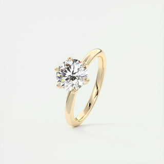 Anillo de compromiso solitario con diamante redondo F-VS1 de 1,50 CT-3,50 CT