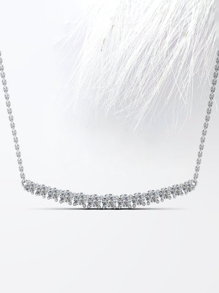 Collar de diamantes de moissanita de talla redonda de 0,82 ct para mujer