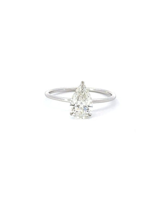 Bague de fiançailles solitaire en diamant CVD en forme de poire de 1,04 à 3,04 ct