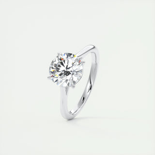 2.0 CT Round Shaped Moissanite Solitaire Engagement Ring