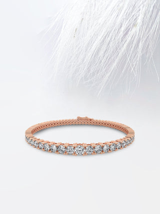 Pulsera de tenis con diamantes de moissanita redondos de 4,0 ct para mujer