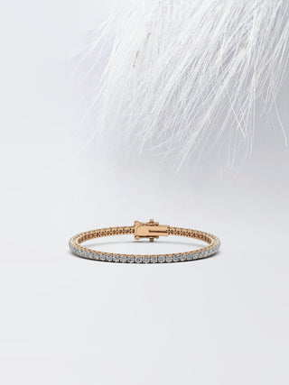 Pulsera de tenis con diamantes redondos y moissanita de 5,94 ct para ella