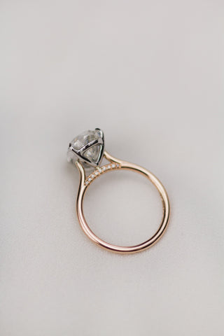 Bague de fiançailles avec pont solitaire en forme de poire et moissanite de 4,50 ct