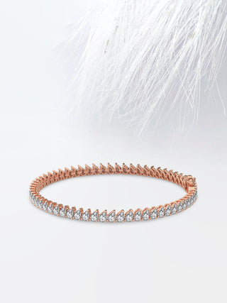 Pulsera de diamantes de tenis de moissanita de talla pera de 7,0 ct para mujer