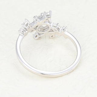 0.41 CT Round Shaped Moissanite Art Deco Engagement Ring