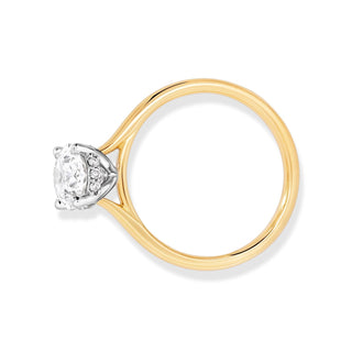 Bague de fiançailles avec halo caché en diamant CVD ovale de 1,74 à 3,50 ct