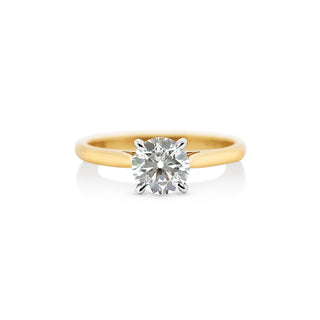 1.0-3.0 CT Round CVD Diamond Solitaire Engagement Ring