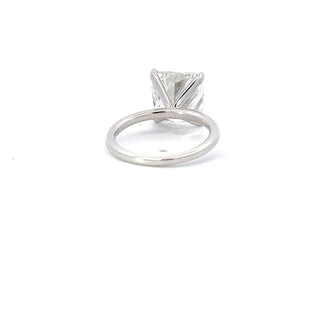 Bague de fiançailles solitaire avec diamant CVD radiant de 3,21 à 5,21 ct