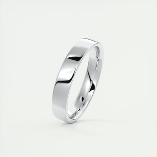 Polished Finish Regular White Gold Men's Band