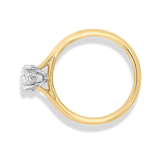 Bague de fiançailles avec halo caché en diamant CVD ovale de 1,0 à 3,0 ct