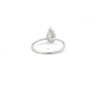 1.04-3.04 CT Pear CVD Diamond Solitaire Engagement Ring