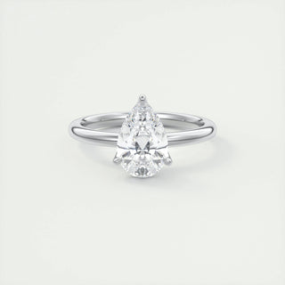 1.93 CT Pear Shaped Moissanite Solitaire Engagement Ring