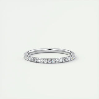 0.18 CT Round EF- VVS Diamond Half Eternity Wedding Band