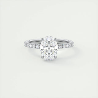 1.91 CT Oval Shaped Moissanite Solitaire Engagement Ring