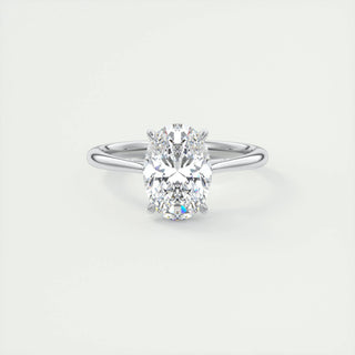 Anillo de compromiso solitario con diamante ovalado F-VS1 de 1,0 CT-3,0 CT