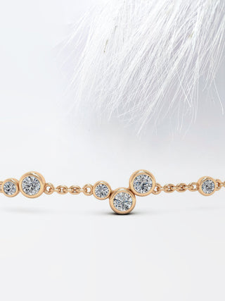 Bracelet en diamants Moissanite à taille ronde de 0,42 ct pour femme