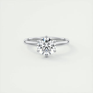 Anillo de compromiso solitario con diamante redondo F-VS1 de 1,50 CT-3,50 CT