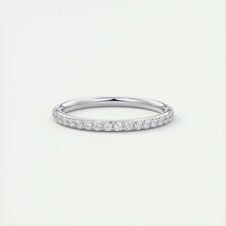 0.74 CT Round EF- VVS Diamond  Wedding Band With Full Eternity Setting