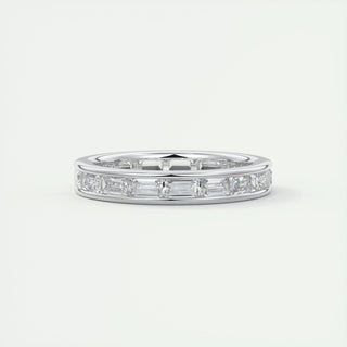 1.87 TCW Baguette CVD Diamond Chhanle  Setting Wedding Band