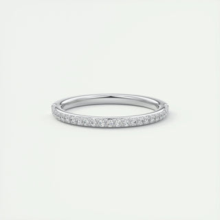 0.18 TCW Round CVD Diamond Half Eternity Wedding Band