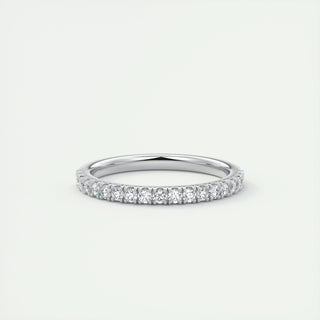 0.38 CT Round Shaped Moissanite Half Eternity Wedding Band