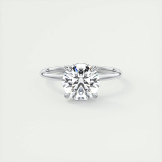 1.0-3.0 CT Round Diamond Hidden Halo Engagement Ring