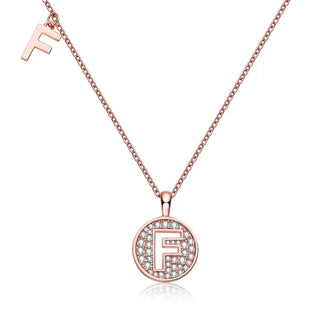 Collar de diamantes de moissanita con la letra "F" para mujer